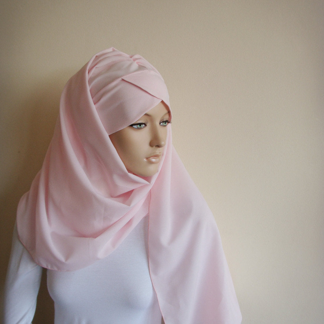 Stylish pink Turban Hijab