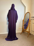 Elegant Purple Dress with Attached Hijab
