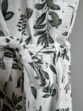 Muslin Cotton Boho Abaya, Floral Print Modest Dress, Handmade Summer