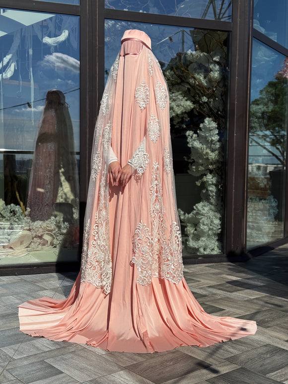 Designer Afghan Burqa with Lace, Silk Modest Dress