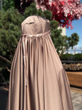 Cappuccino silk Afghan burqa cape, full niqab