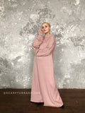 Pink wool Muslim abaya