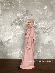 Pink wool Muslim abaya