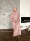 Pink wool Muslim abaya