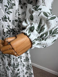 Muslin Cotton Boho Abaya, Floral Print Modest Dress, Handmade Summer