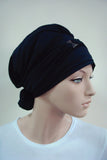 Casual Volumizer black Hat, Volumizer, Sleep Alopecia Cap,Scarf Liner Slouch Hat, african Turban,Hair Snood, Glorious Original Sinar Tichel