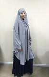 Transformer gray Khimar, Modern Burqa, Nude Burka, Muslim Cape,ready to wear hijab, long hijab, Muslim kimono, Oversize Khimar