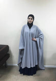 Transformer gray Khimar, Modern Burqa, Nude Burka, Muslim Cape,ready to wear hijab, long hijab, Muslim kimono, Oversize Khimar