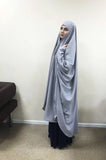 Transformer gray Khimar, Modern Burqa, Nude Burka, Muslim Cape,ready to wear hijab, long hijab, Muslim kimono, Oversize Khimar