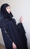 Elegant black muslim dress, Farasha Kaftan, Ower size Abaya, Hijab, Plus size maxi dress, Muslim bridal dress, Stylish Jilbab, Lace dress