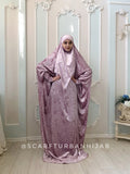 Pink velvet Khimar, muslim dress, Transformer blush jilbab nikab, traditional ready to wear hijab, prayer Dress, islamic Burqa