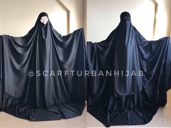 Black long burqa, Muslim noir niqab , islamic hijab , hajjie clothing, long jilbab
