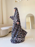 Elegant Floral Print Full-Length jilbab - Comfortable Muslim Attire, summer khimar