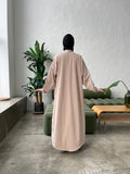 Elegant modest tunic suitable for breastfeeding made of cotton jersey