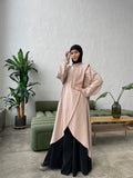 Elegant modest tunic suitable for breastfeeding made of cotton jersey