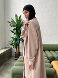 Elegant modest tunic suitable for breastfeeding made of cotton jersey