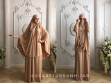 Light Beige Khimar niqab transformer