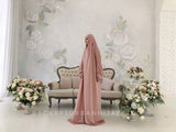 Blush pink Elegant franch jilbab