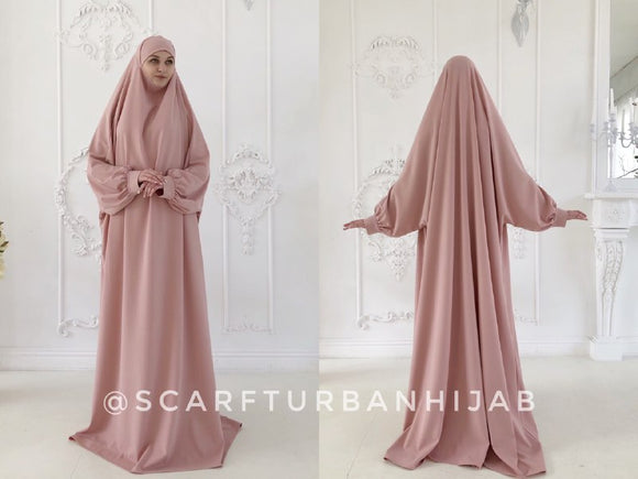 Blush pink Elegant franch jilbab