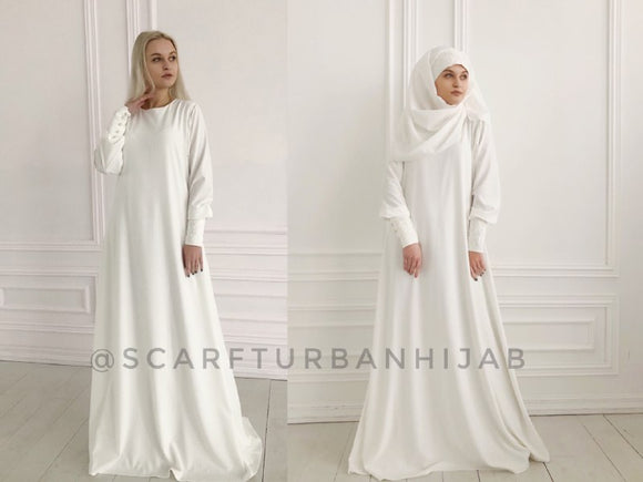 Muslim wedding dresses with hijab