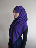 Stylish Turban Hijab, ready to wear hijab, chapel scarf, Scarf Handmade,  Pret A Porter Hijab, violet hijab, Muslim fashion,  purplt Turban