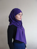 Stylish Turban Hijab, ready to wear hijab, chapel scarf, Scarf Handmade,  Pret A Porter Hijab, violet hijab, Muslim fashion,  purplt Turban