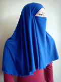 Transformer electric blue hijab niqab