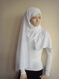 Stylish white chiffon Hijab