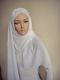 Stylish white chiffon Hijab