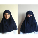 Transformer navy blue hijab niqab