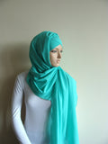 Stylish Turban Hijab, ready to wear hijab, chapel scarf, Scarf Handmade,  Pret A Porter Hijab, Mint hijab, Muslim fashion, Turban