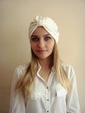 Women's milk boho turban hat