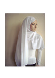 Stylish white chiffon Hijab