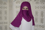 Transformer voluminous magenta hijab niqab