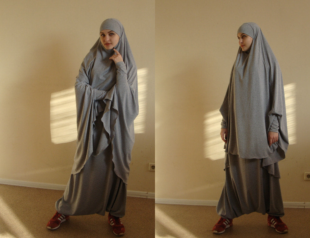 Ramadan Muslim Women Prayer Set Khimar Abaya Dress Pants Islamic Kaftan  Outfits | eBay