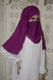 Transformer voluminous magenta hijab niqab