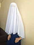 White hijab transformer to niqab with veil