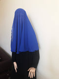 Electric blue Transformer hijab niqab with veil