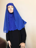 Electric blue Transformer hijab niqab with veil