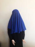 Electric blue Transformer hijab niqab with veil