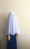 White hijab transformer to niqab with veil