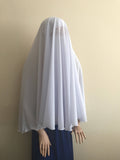 White hijab transformer to niqab with veil