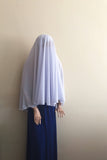 White hijab transformer to niqab with veil