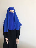 Electric blue Transformer hijab niqab with veil