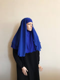 Electric blue Transformer hijab niqab with veil