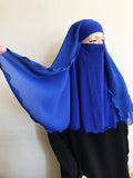 Electric blue Transformer hijab niqab with veil