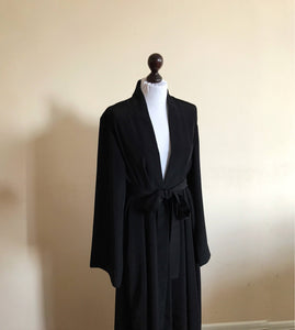 Black casual kimono abaya, Muslim dress