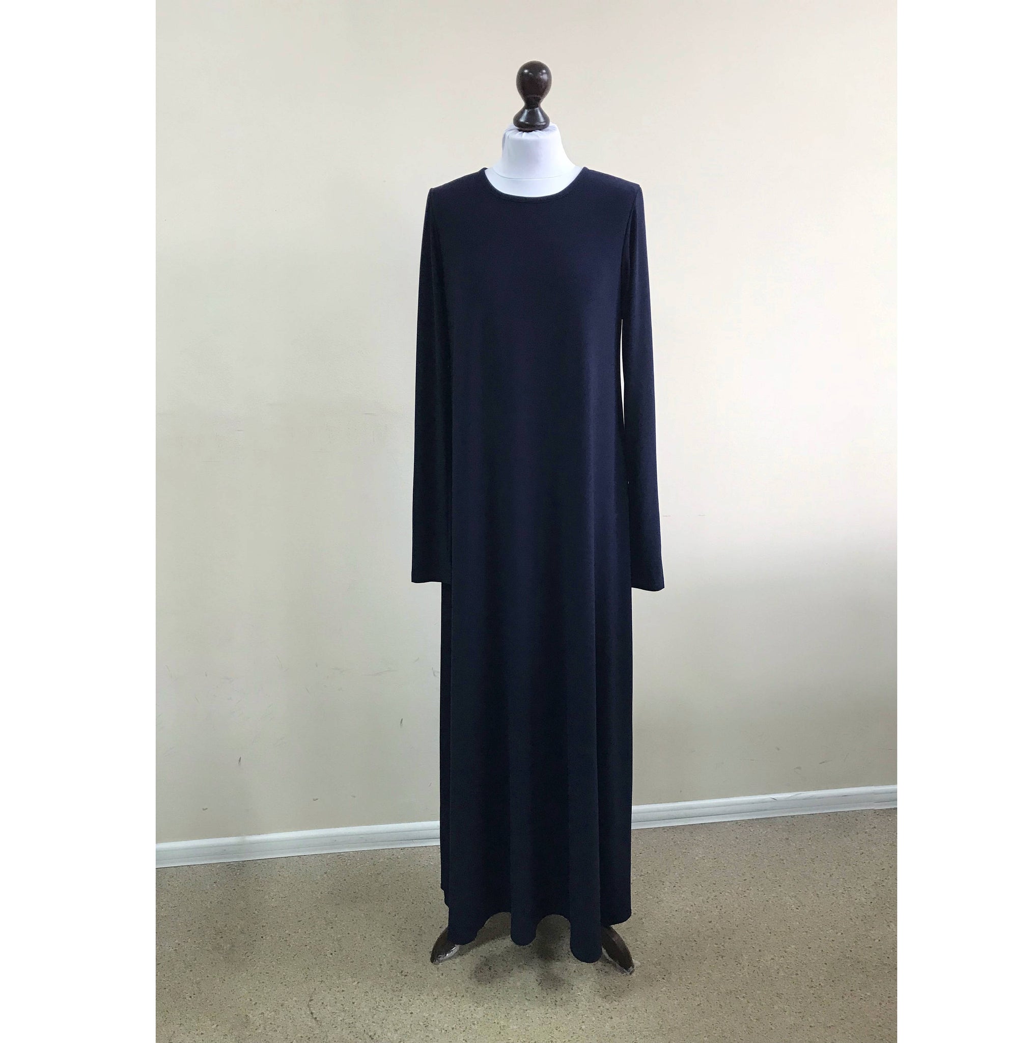 Navy blue basic jersey Maxi Dress ScarfTurbanHijab Navy blue basic jersey Maxi Dress ScarfTurbanHijab