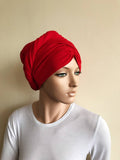 hijab turban, packable chemo hat