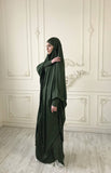 Khaki Long Silk Khimar